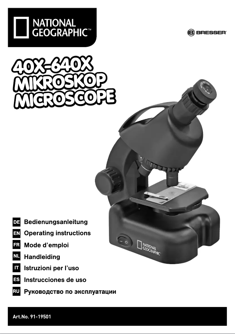 Page 1 de la notice Manuel utilisateur Bresser National Geographic 40-640x