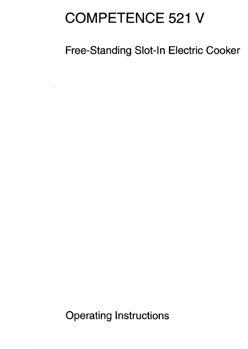 Page 1 de la notice Manuel utilisateur AEG Competence 521 V D