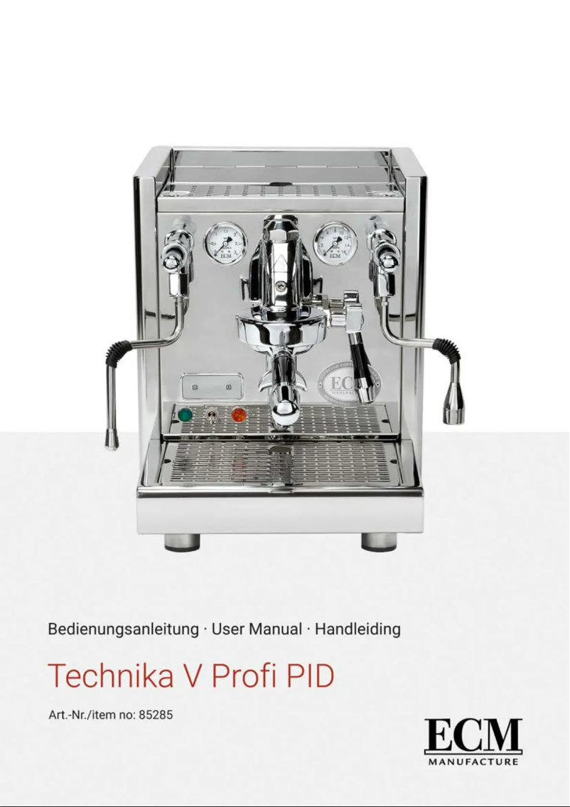 Page n°1 - Manuel utilisateur ECM Technika V Profi PID 85285