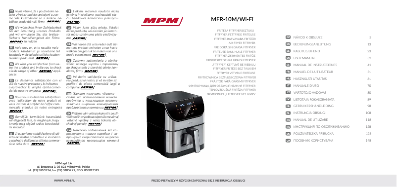 Image de la première page du manuel de l'appareil MFR-10M/WIFI