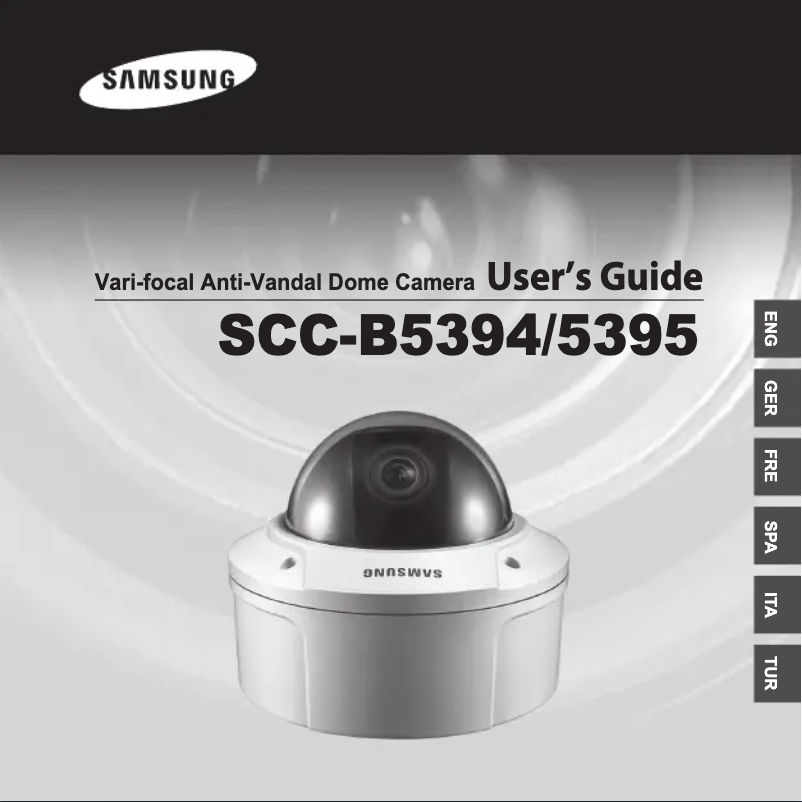Page 1 de la notice Manuel utilisateur Samsung SCC-B5395P