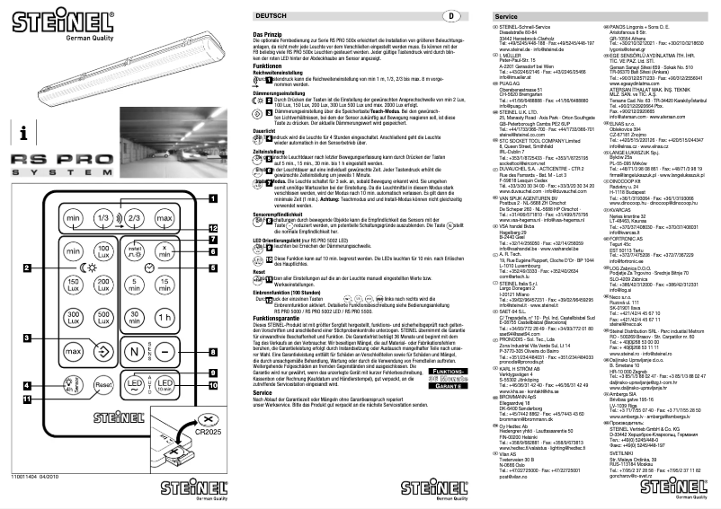 Page 1 de la notice Manuel utilisateur Steinel 737818