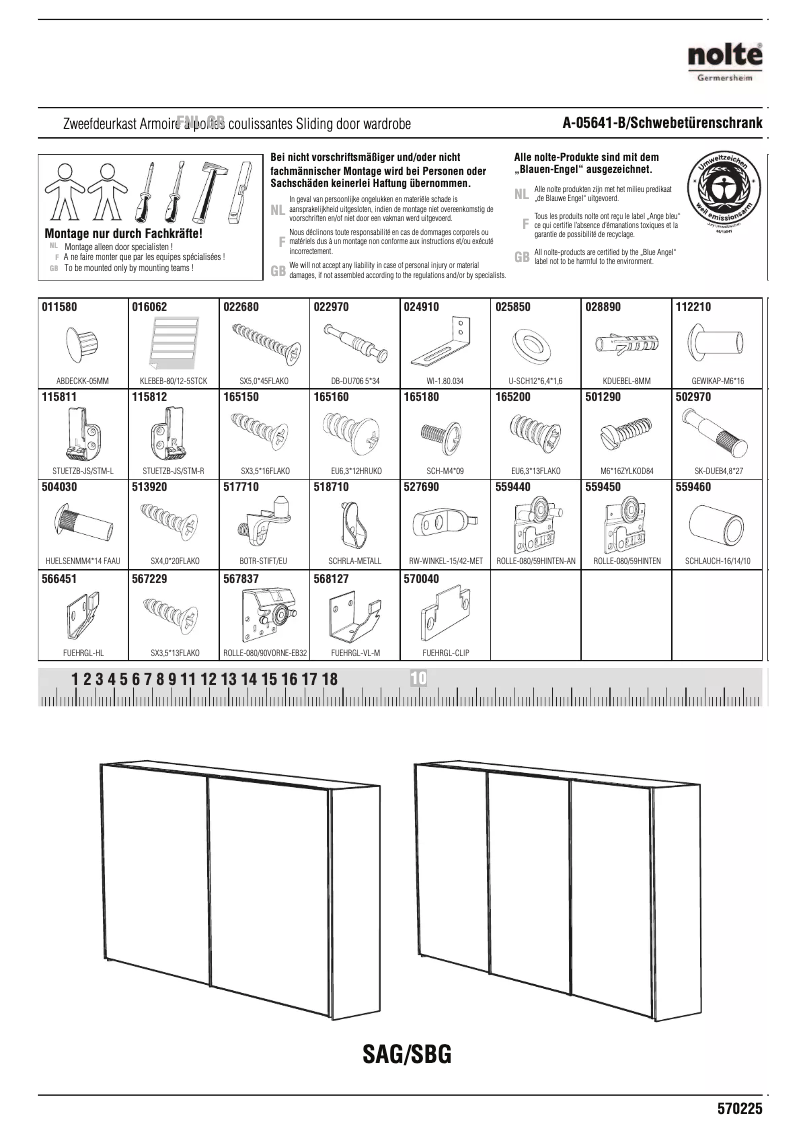 Page 1 de la notice Manuel utilisateur Nolte Ravenna