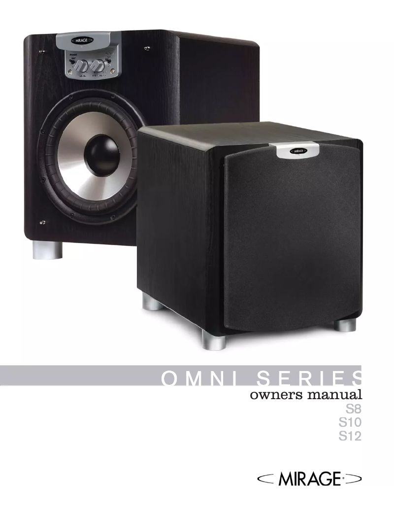 Page n°1 - Manuel utilisateur Mirage Omni S8