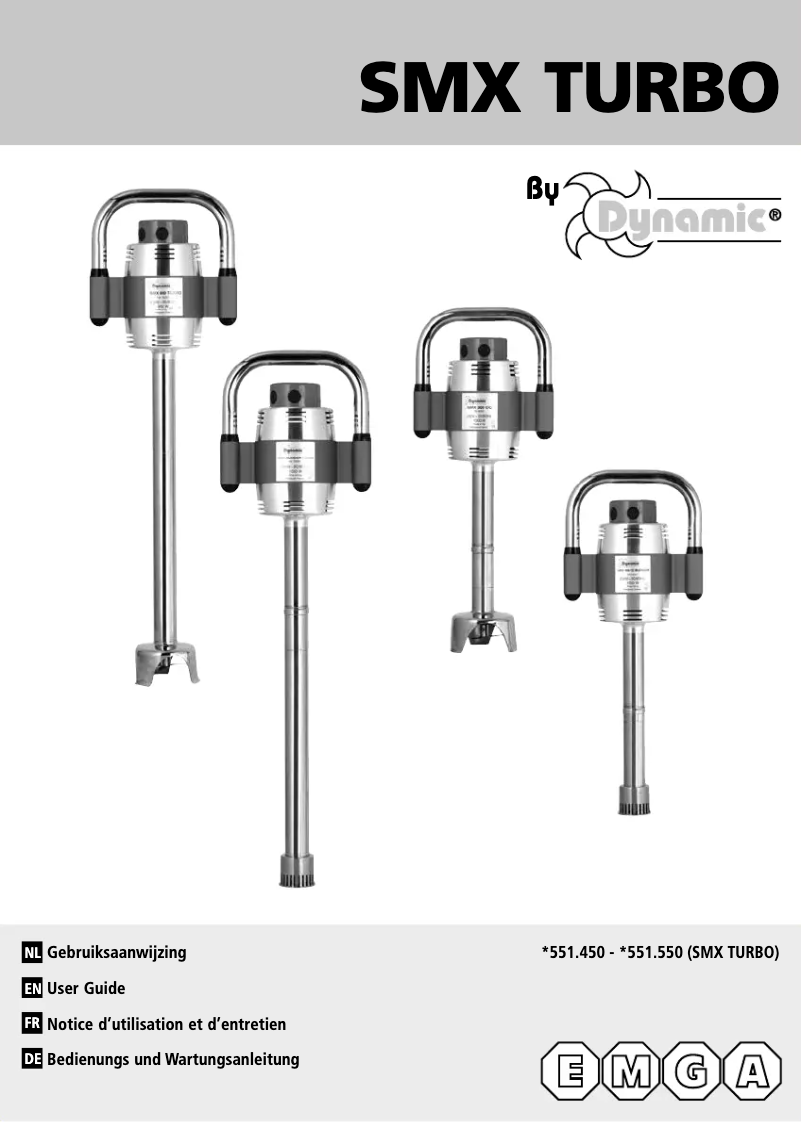 Page n°1 - Manuel utilisateur Dynamic SMX 551450
