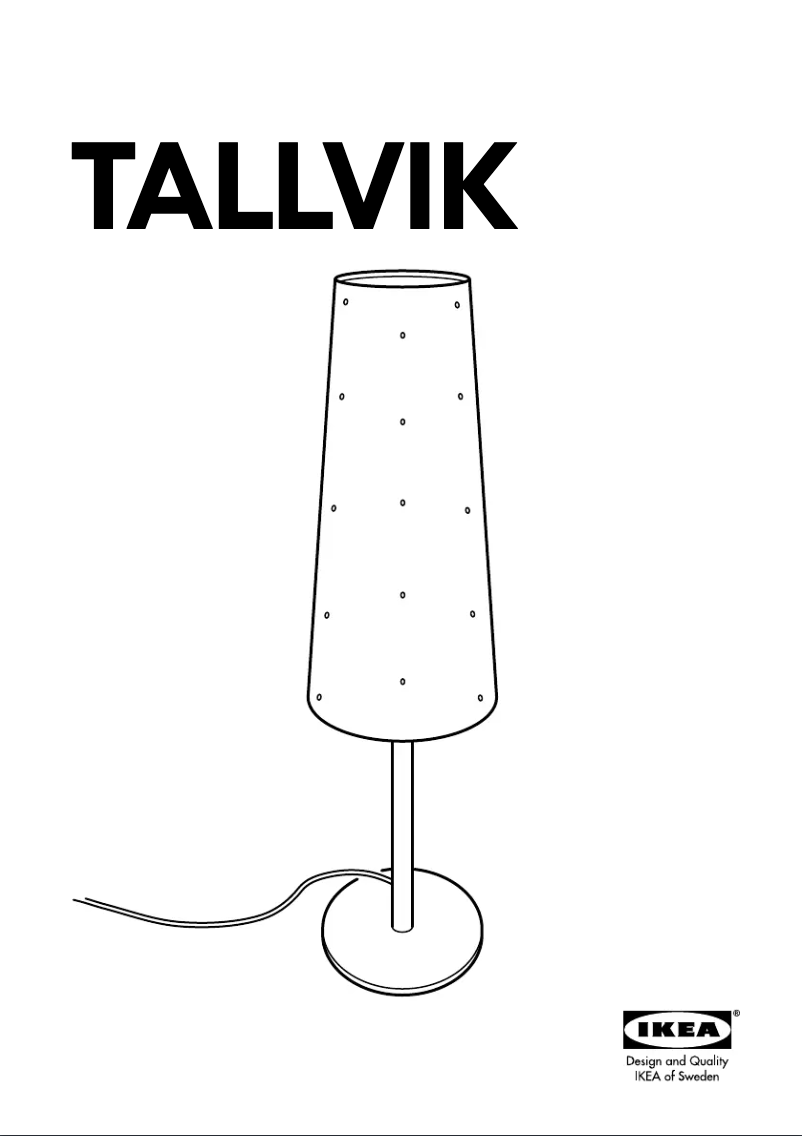 Image de la première page du manuel de l'appareil TALLVIK