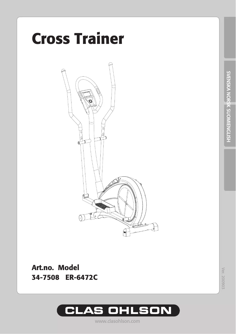 Página 1 del manual Manual de usuario Clas Ohlson ER-6472C