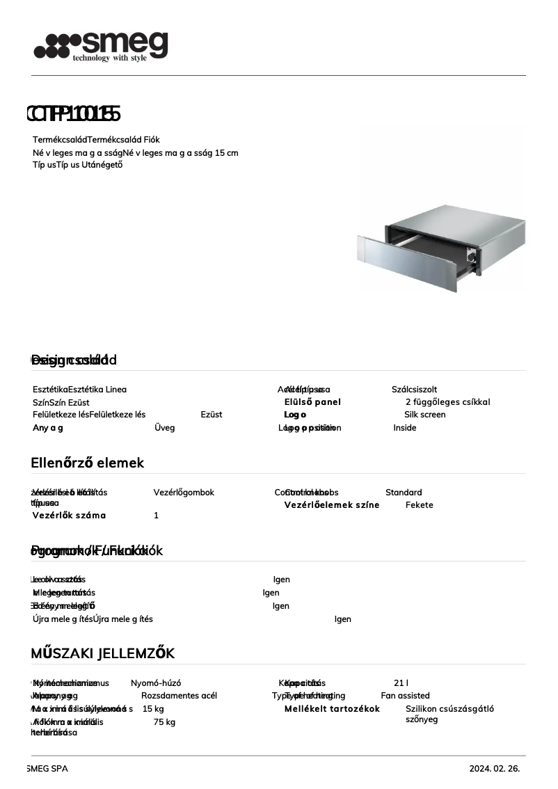 Page n°1 - Manuel utilisateur Smeg CTP1015