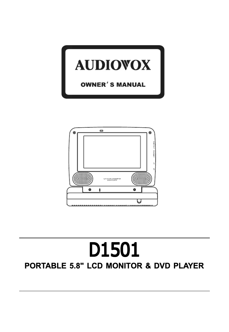 Image de la première page du manuel de l'appareil D1501