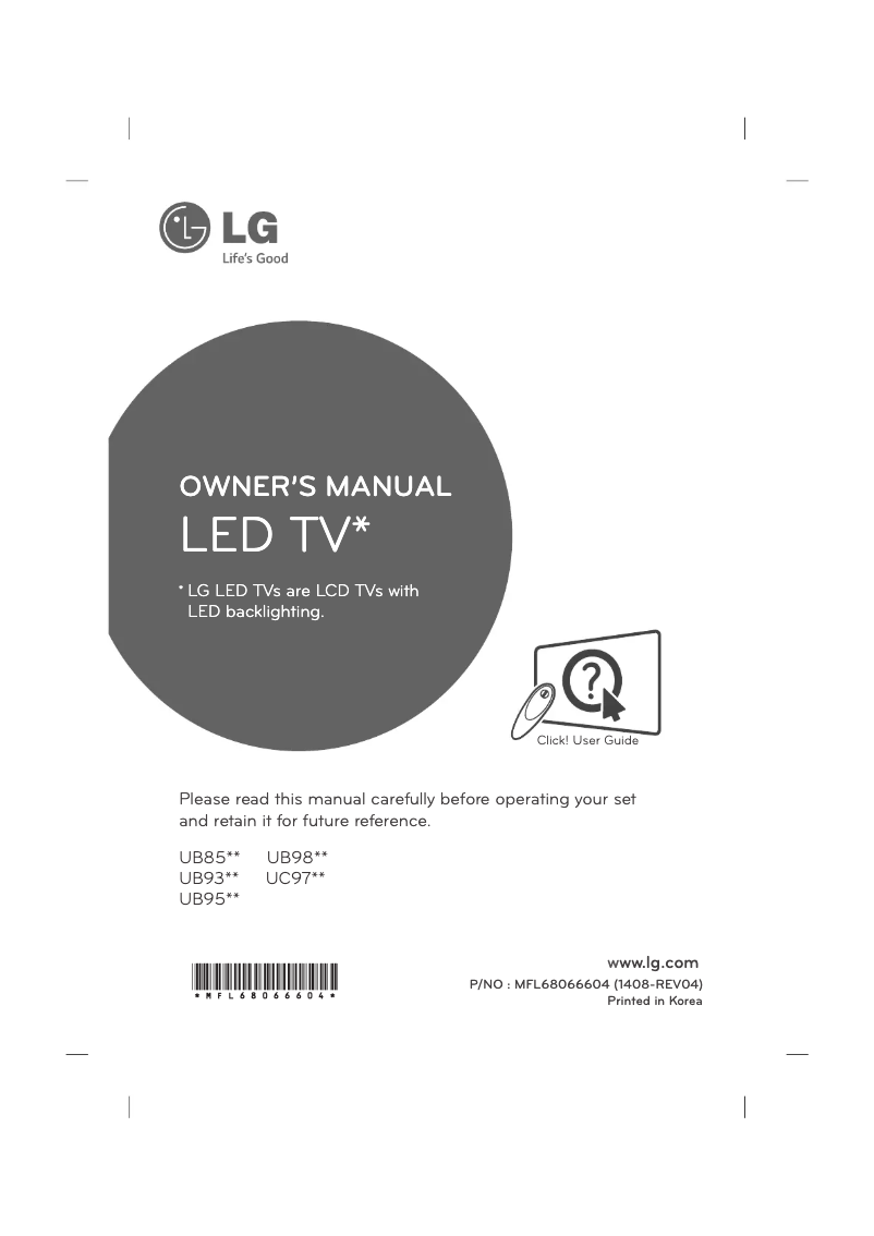 Página 1 del manual Manual de usuario LG 55UC970V