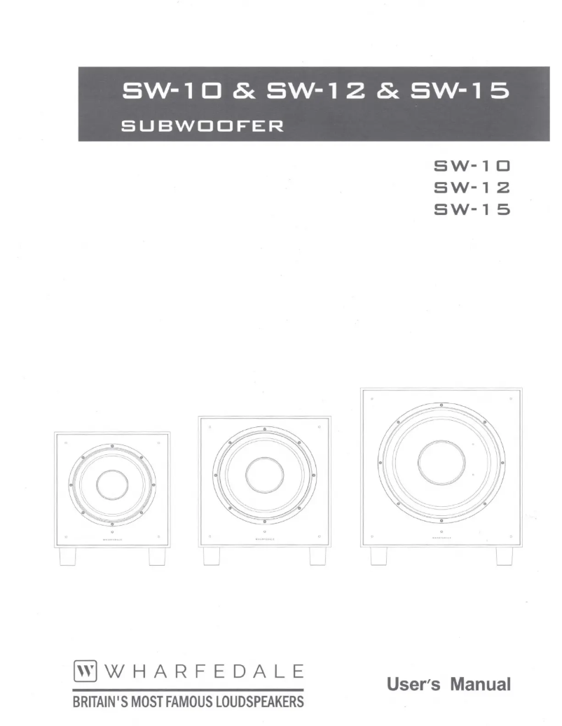 Page n°1 - Mode d'emploi Wharfedale SW-15