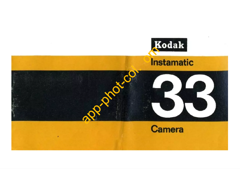 Image de la première page du manuel de l'appareil Instamatic 33
