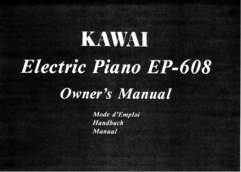 Page n°1 - Manuel utilisateur Kawai EP608