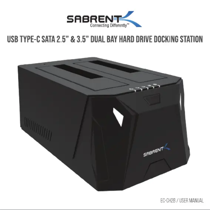 Page 1 de la notice Manuel utilisateur Sabrent EC-UBLB