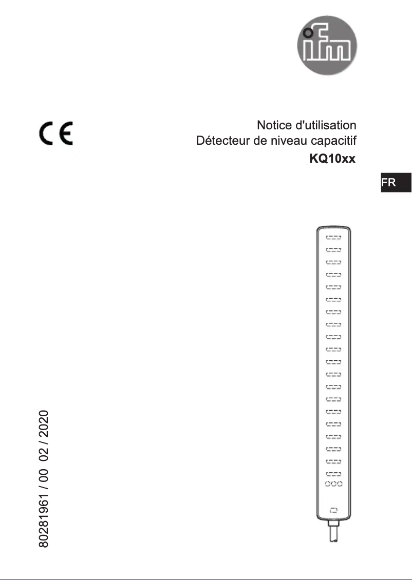 Page n°1 - Manuel utilisateur IFM KQ1001