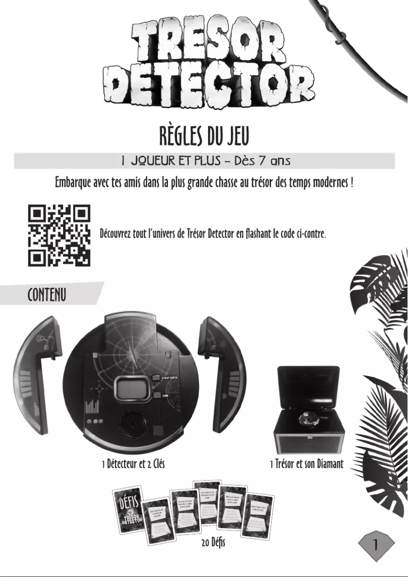 Page 1 de la notice Manuel utilisateur Dujardin Tresor Detector