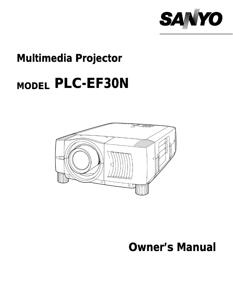 Image de la première page du manuel de l'appareil PLC-EF30N