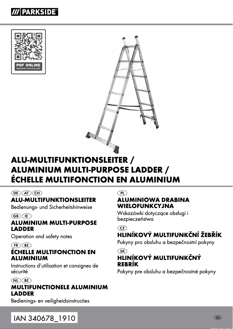 Page n°1 - Manuel utilisateur Parkside HG02335