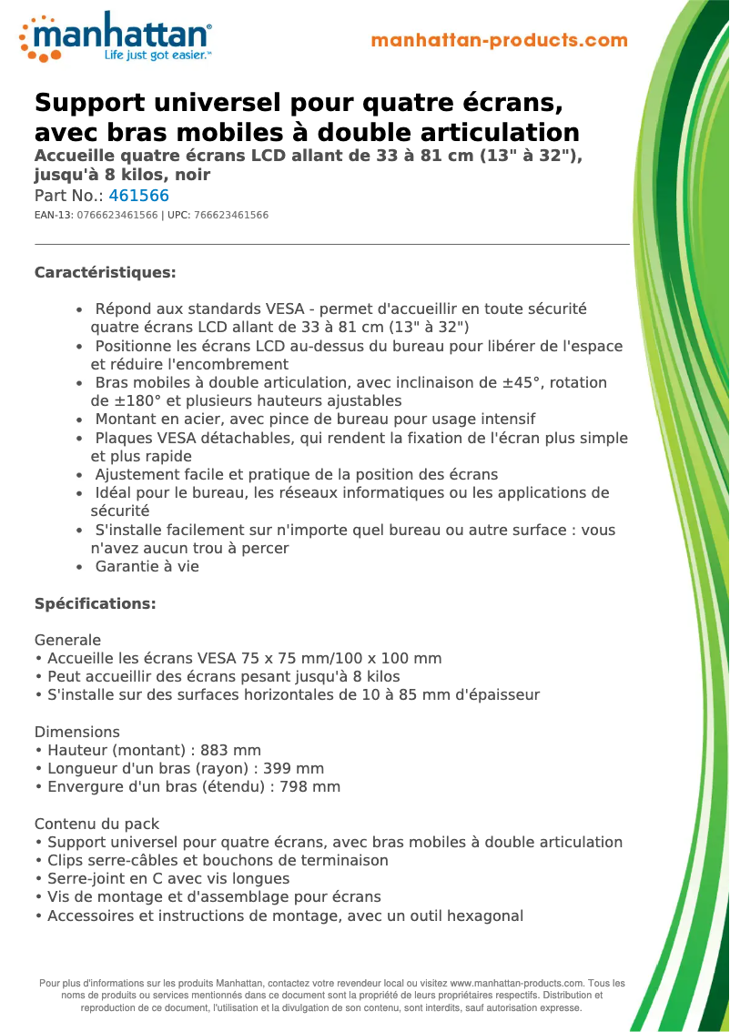 Page n°1 - Fiche technique Manhattan 461566