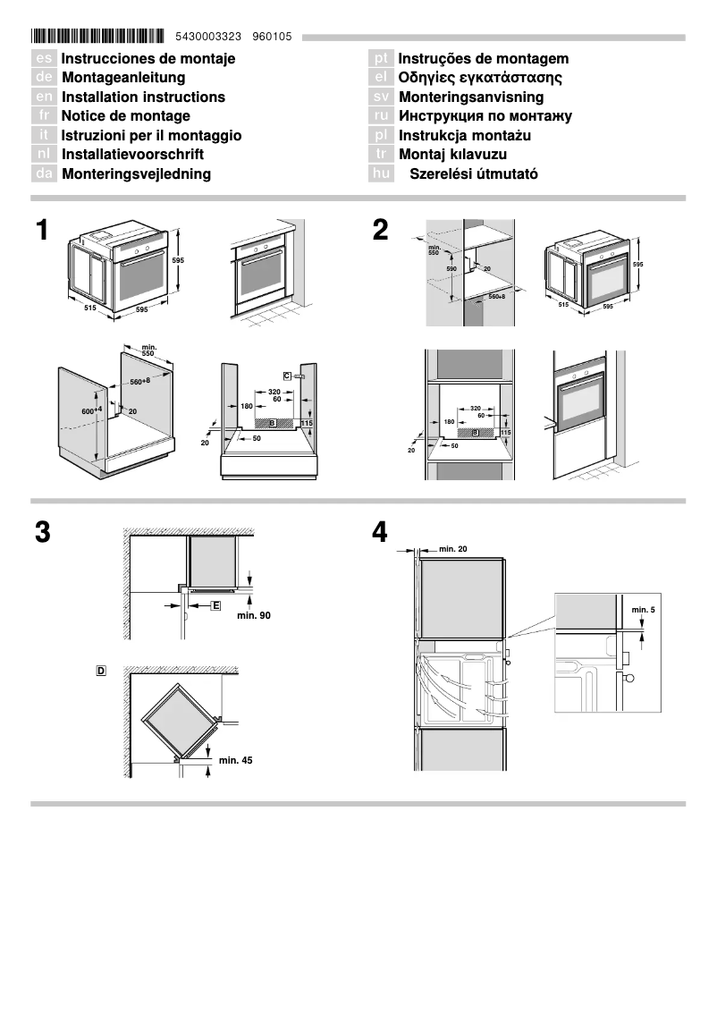 Página 1 del manual Guía de instalación Blaupunkt 5BD36550