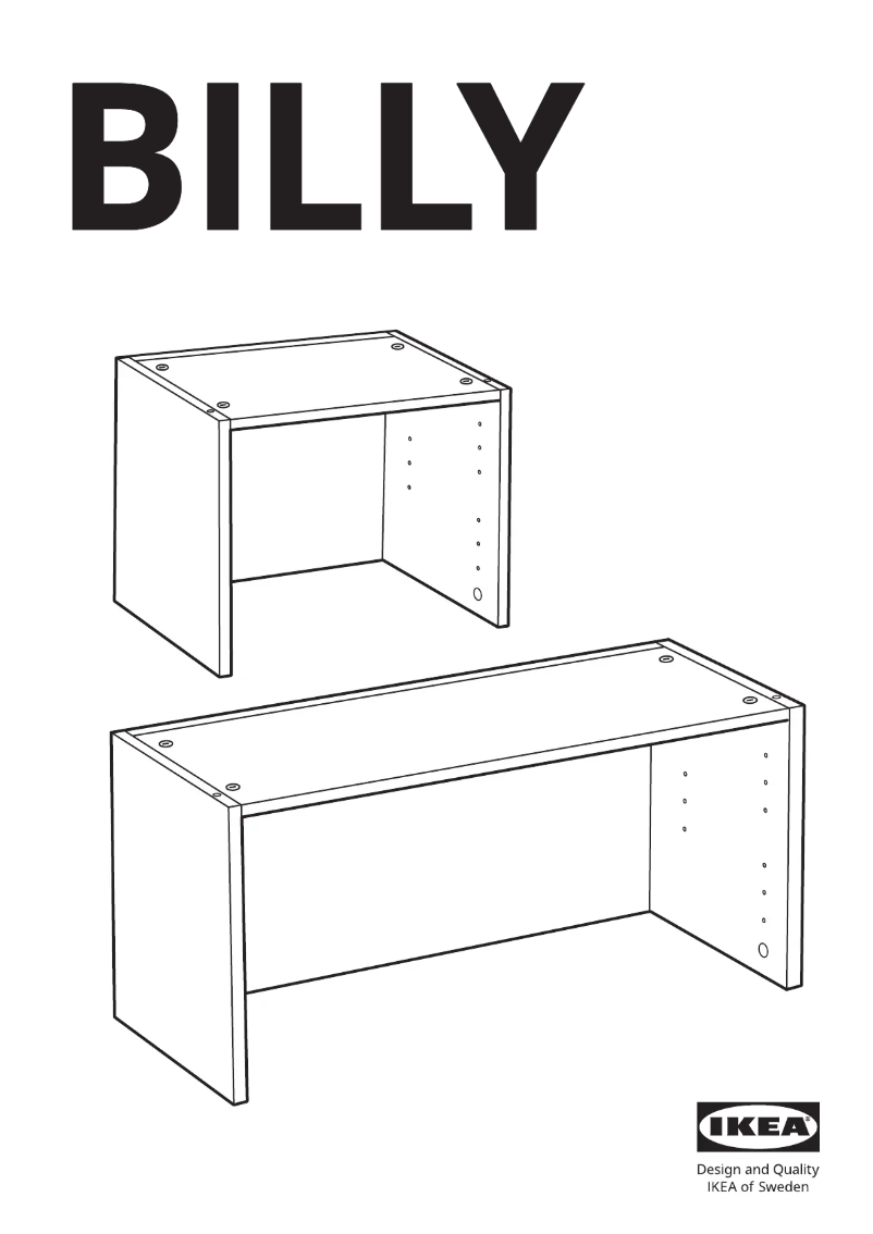 Page 1 de la notice Manuel utilisateur Ikea BILLY 902.638.60