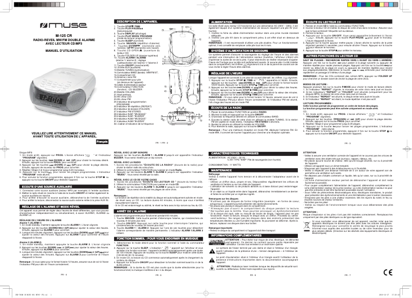 Página 1 del manual Manual de usuario Muse M-060 ZW