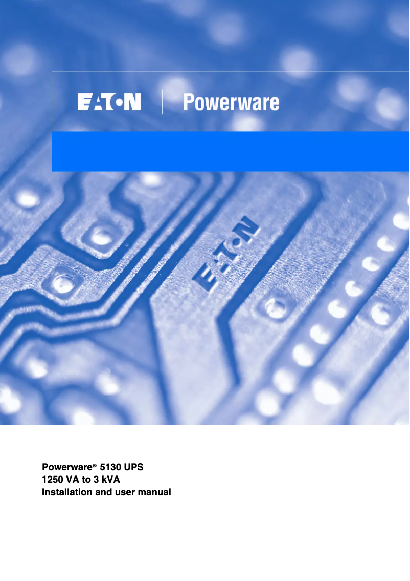 Page n°1 - Manuel utilisateur Eaton 5130i1750-XL2U