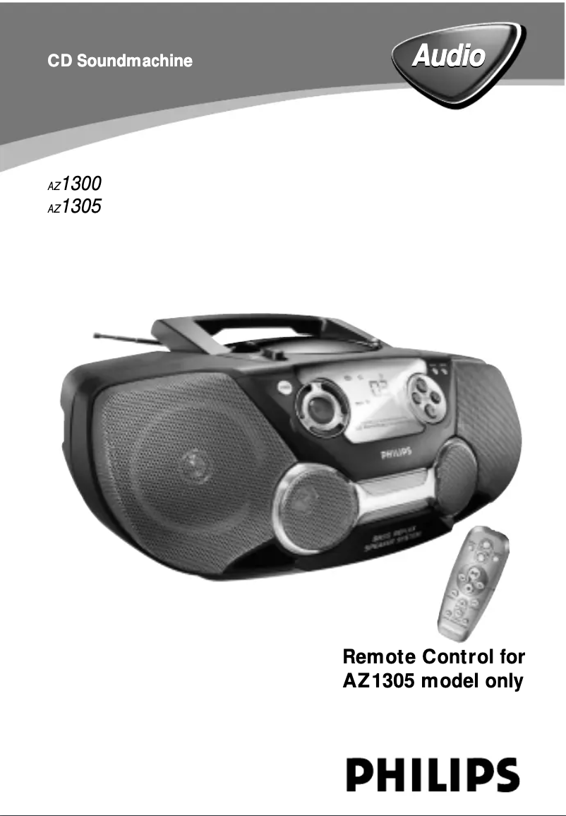Page 1 de la notice Manuel utilisateur Philips AZ1300