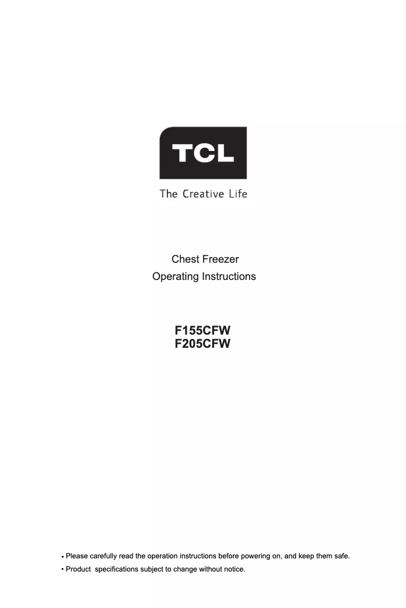 Page 1 of the manual User Manual TCL F155CFW