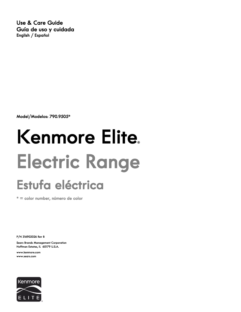 Page 1 de la notice Manuel utilisateur Kenmore 790.95053