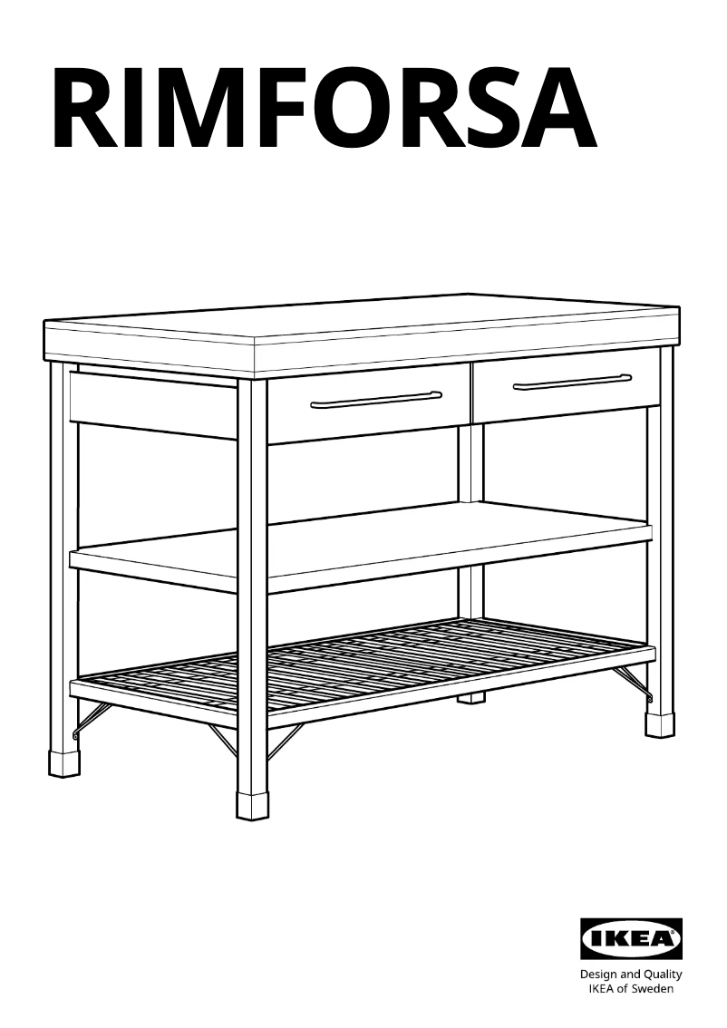 Page 1 de la notice Manuel utilisateur Ikea RIMFORSA 603.994.12