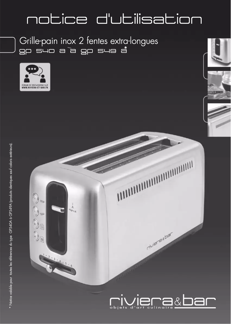 Image de la première page du manuel de l'appareil GP547A