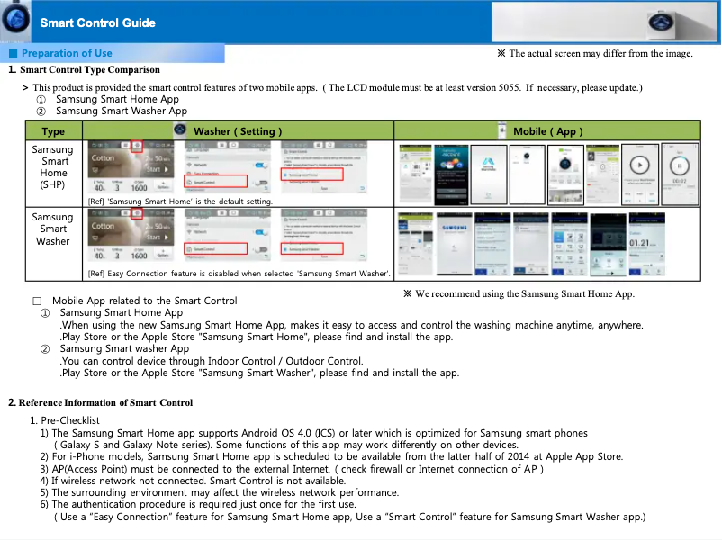 Image de la première page du manuel de l'appareil WW90H9410EWH