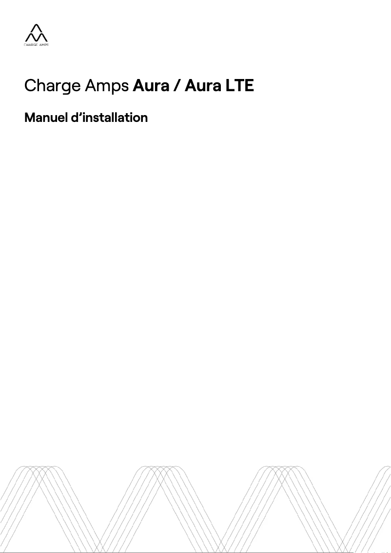 Page 1 de la notice Guide d'installation Charge Amps Aura