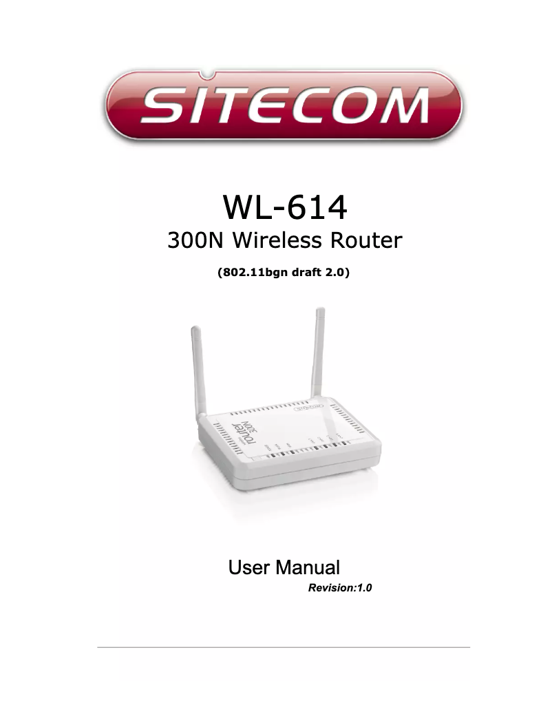 Page n°1 - Manuel utilisateur Sitecom WL-614