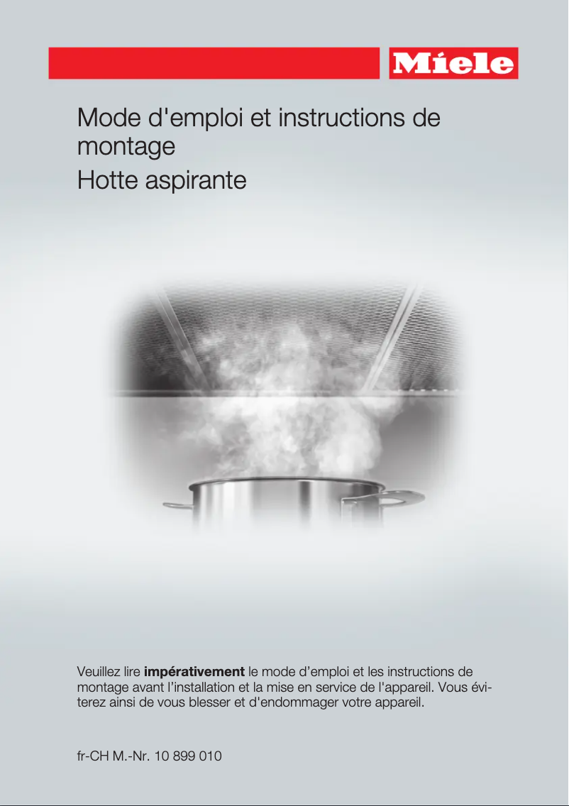 Page n°1 - Manuel utilisateur Miele DA 2698 EXT