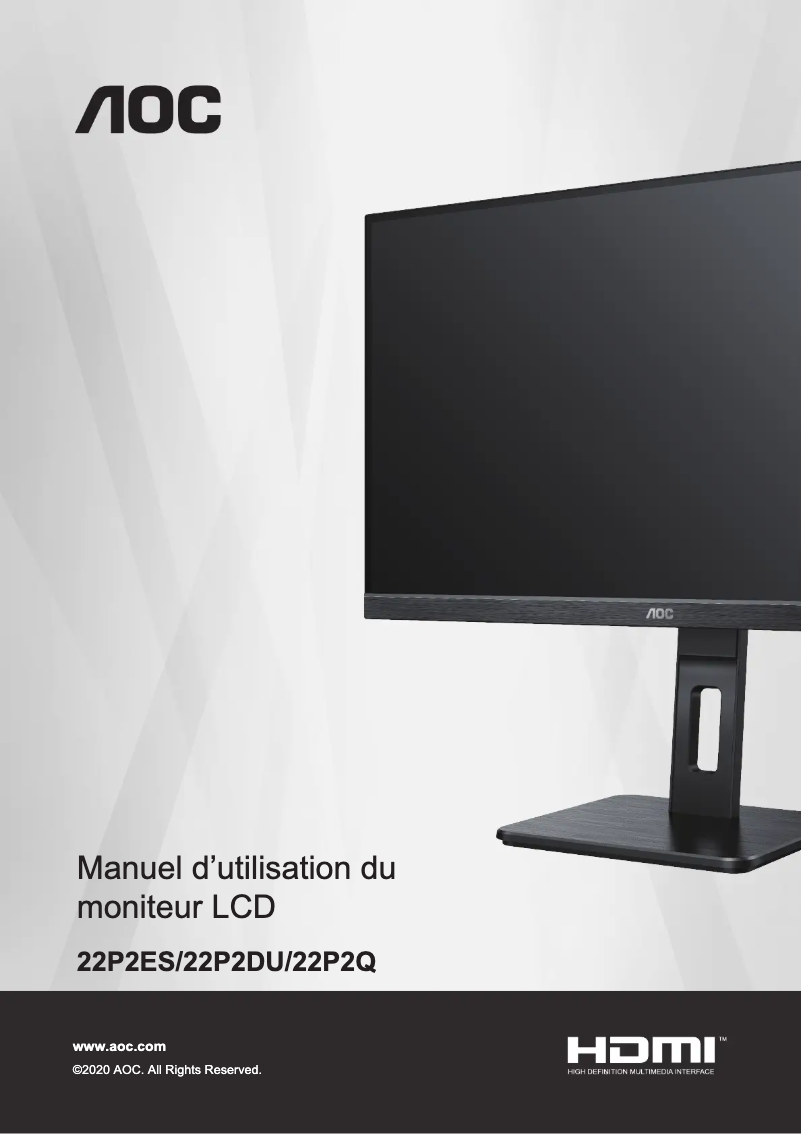 Image de la première page du manuel de l'appareil 22P2Q