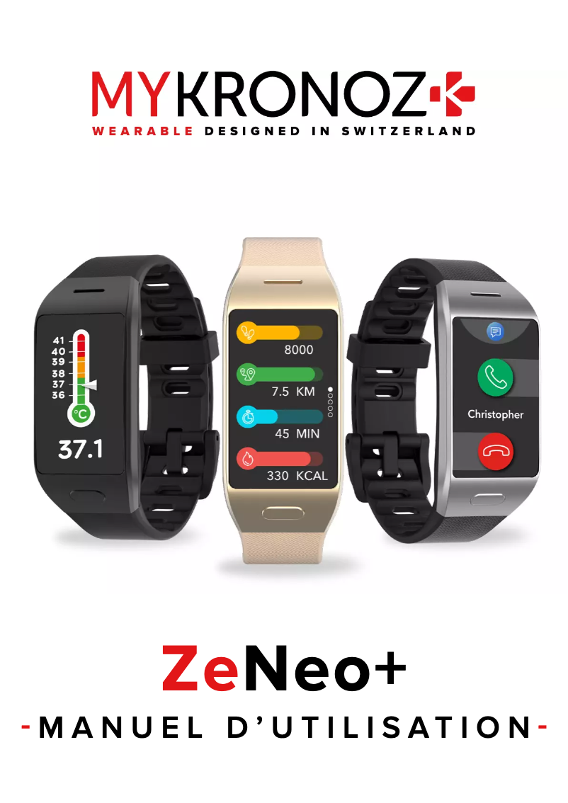Page 1 de la notice Manuel utilisateur MyKronoz ZeNeo+