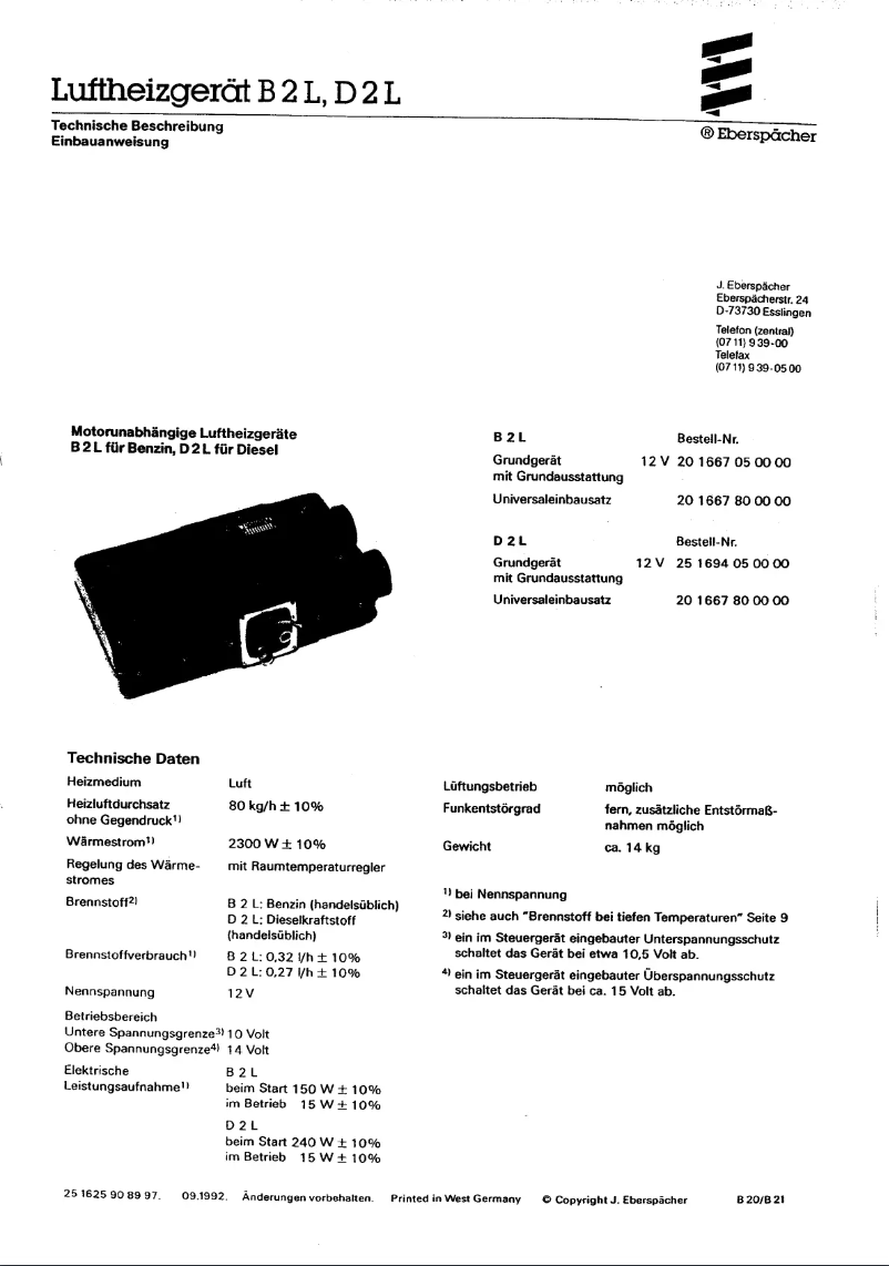 Image de la première page du manuel de l'appareil D2L