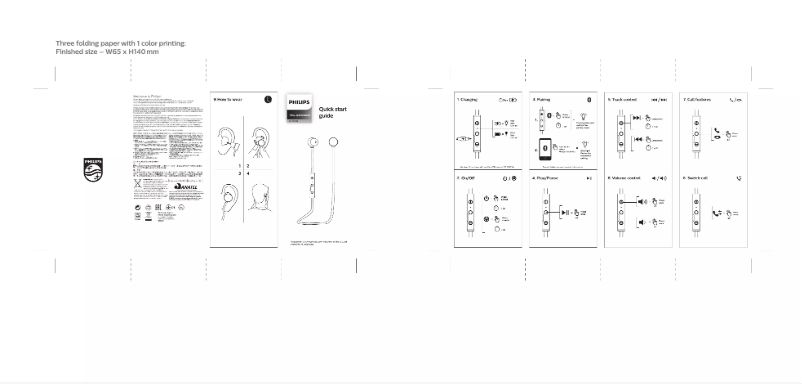 Página 1 del manual Guía de inicio rápido Philips TAUN102