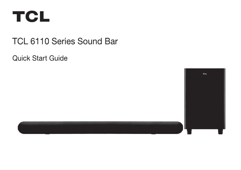 Page 1 de la notice Guide de démarrage rapide TCL Alto 6+ TS6110