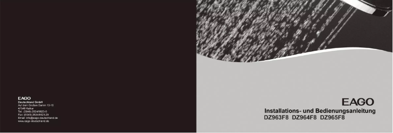 Page 1 de la notice Manuel utilisateur Eago DZ964F8