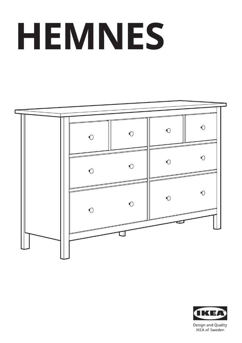 Page 1 de la notice Manuel utilisateur Ikea HEMNES 705.470.87