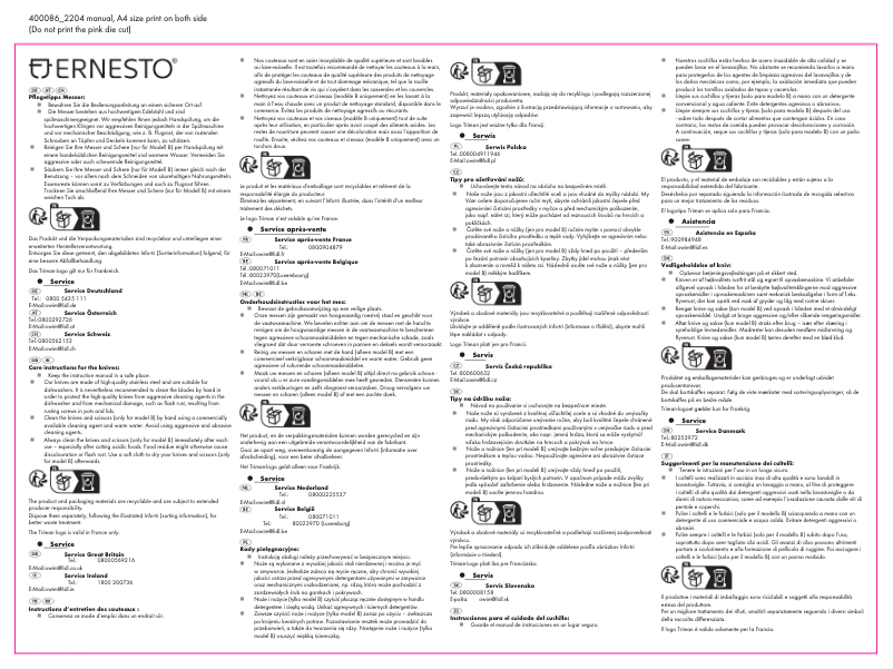 Page n°1 - Manuel utilisateur Ernesto HG00270A