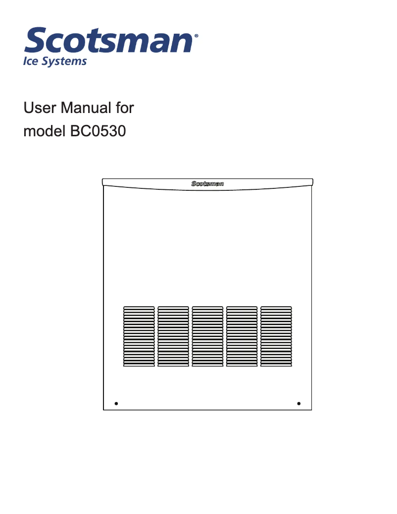 Image de la première page du manuel de l'appareil BC0530