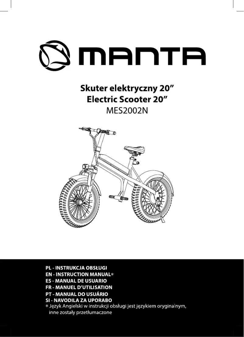 Page n°1 - Manuel utilisateur Manta MES2002N