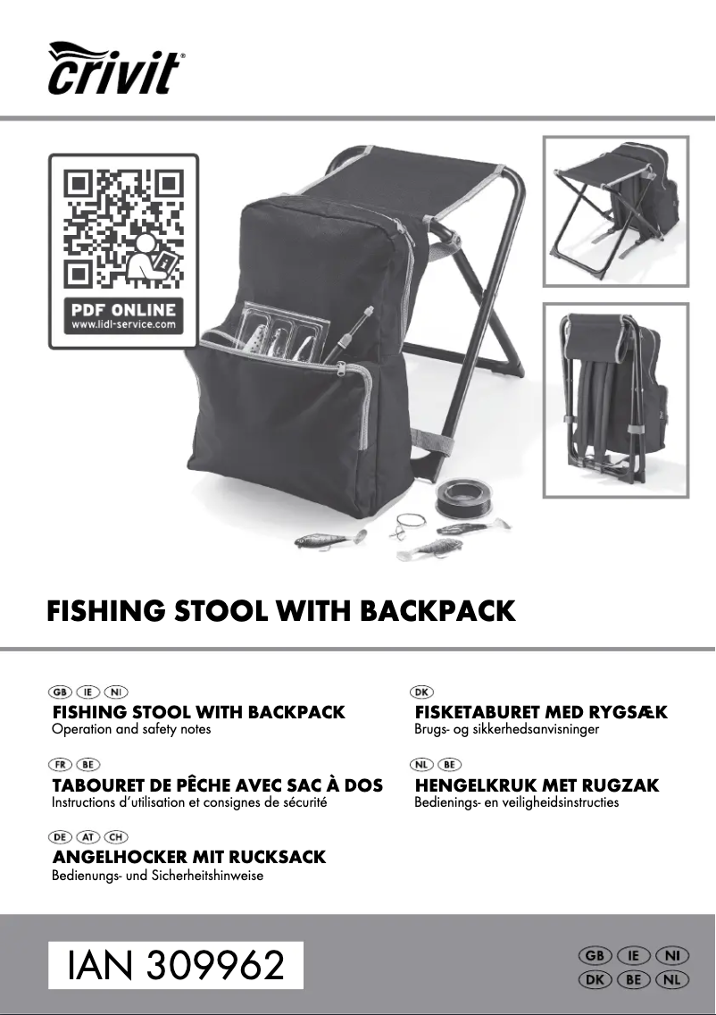 Page 1 de la notice Manuel utilisateur Crivit IAN 309962