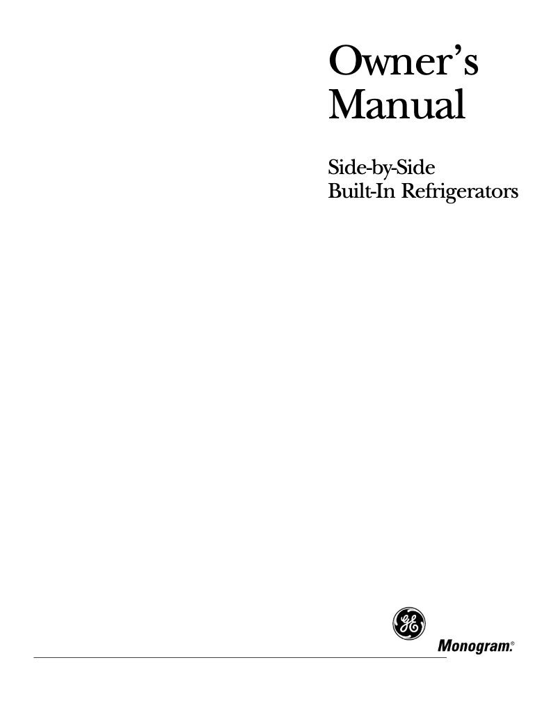 Página 1 del manual Manual de uso y mantenimiento GE ZISB420DM