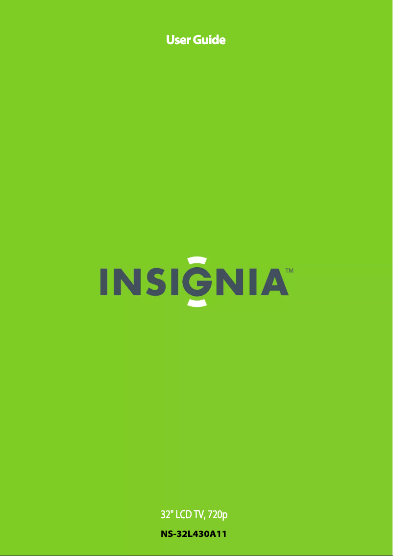 Page n°1 - Manuel utilisateur Insignia NS-32L430A11