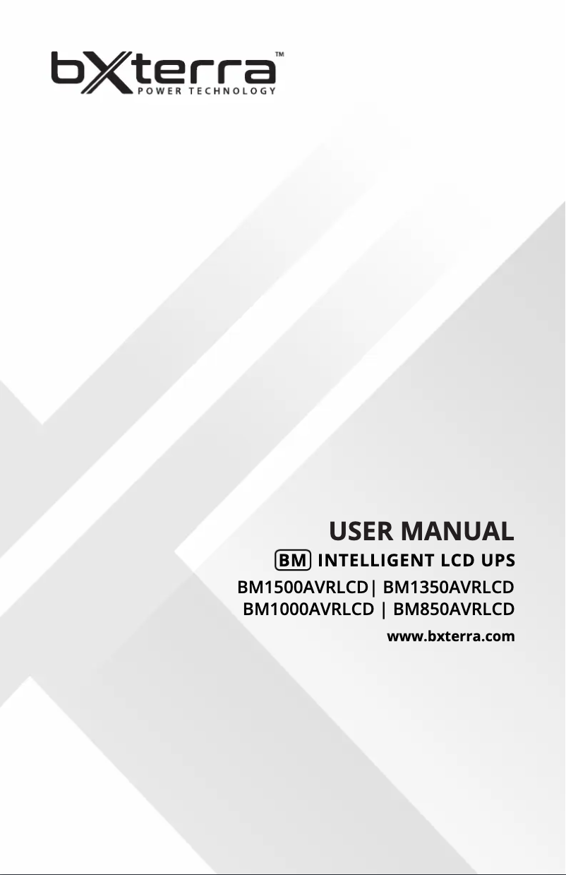 Página 1 del manual Manual de usuario Bxterra BM1000AVRLCD